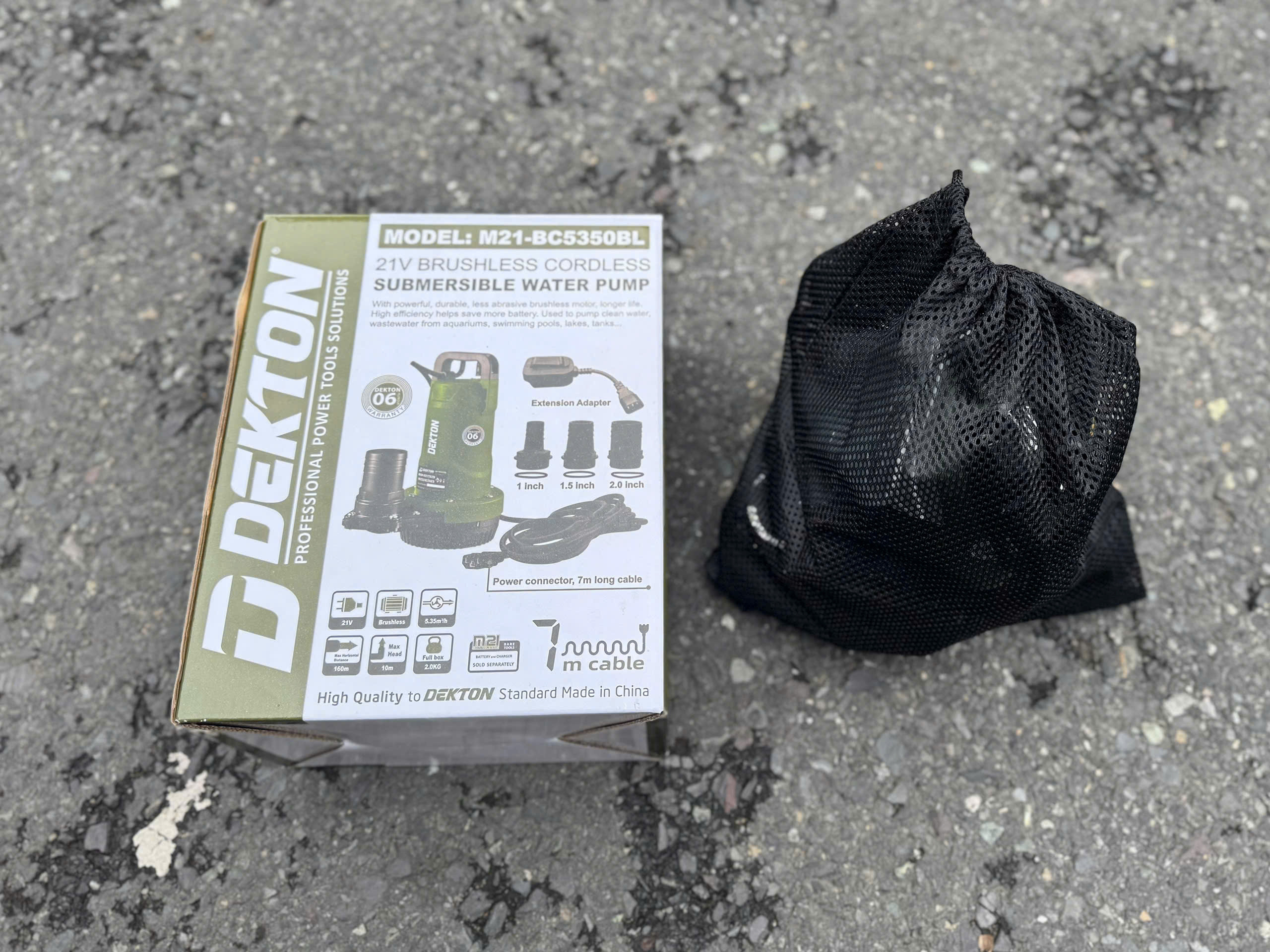 Máy bơm nước chìm DEKTON 21V M21-BC5350BL, lưu lượng 90L/phút
