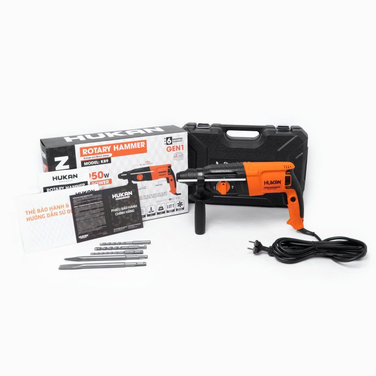 Máy khoan bê tông 3 chức năng HUKAN K89 – 950W, lực đập 3.2J