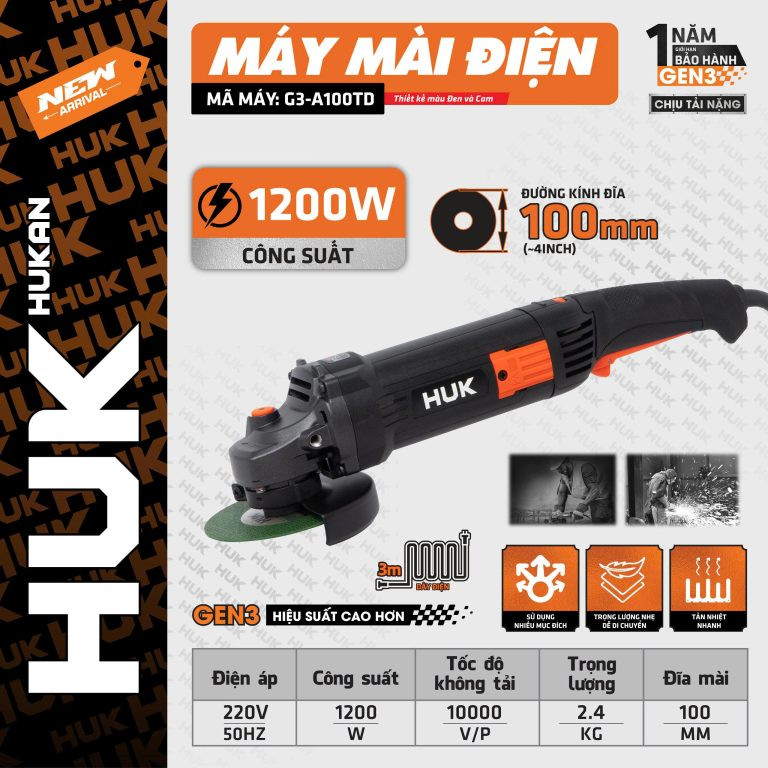 Máy mài điện lưỡi cắt 100MM G3-A100TD – 1200W