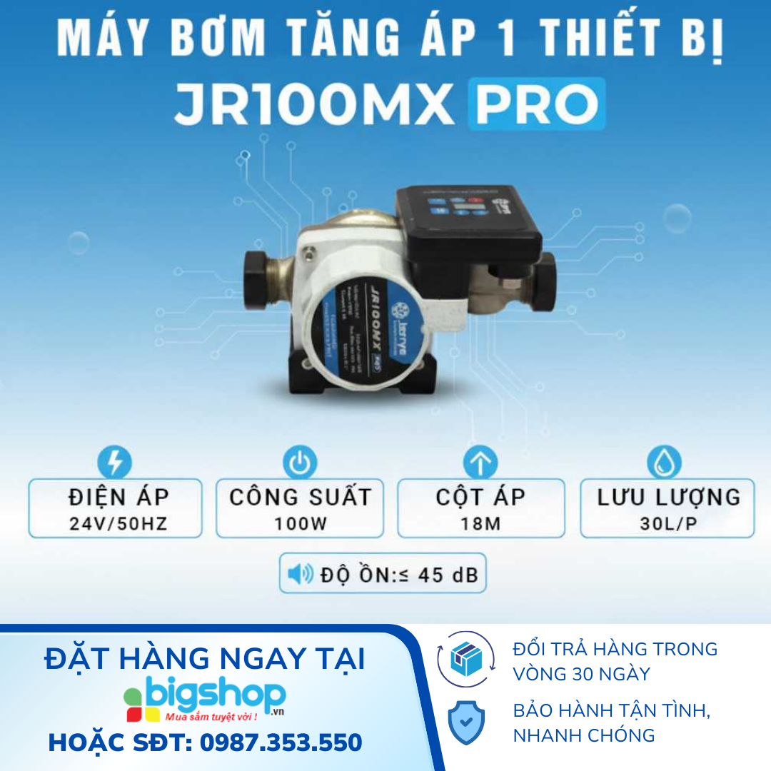 Máy bơm nước tăng áp Jerrys JR100MX PRO