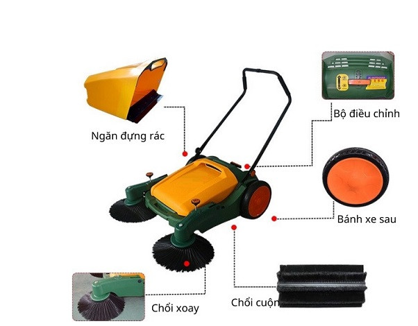 Máy quét rác đẩy tay CPH 980 – Công suất 3680m²/h