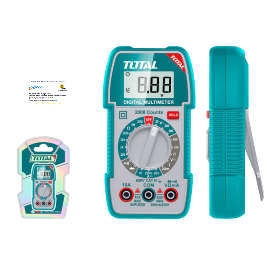 Đồng hồ vạn năng kỹ thuật số 600V Total TMT5360011