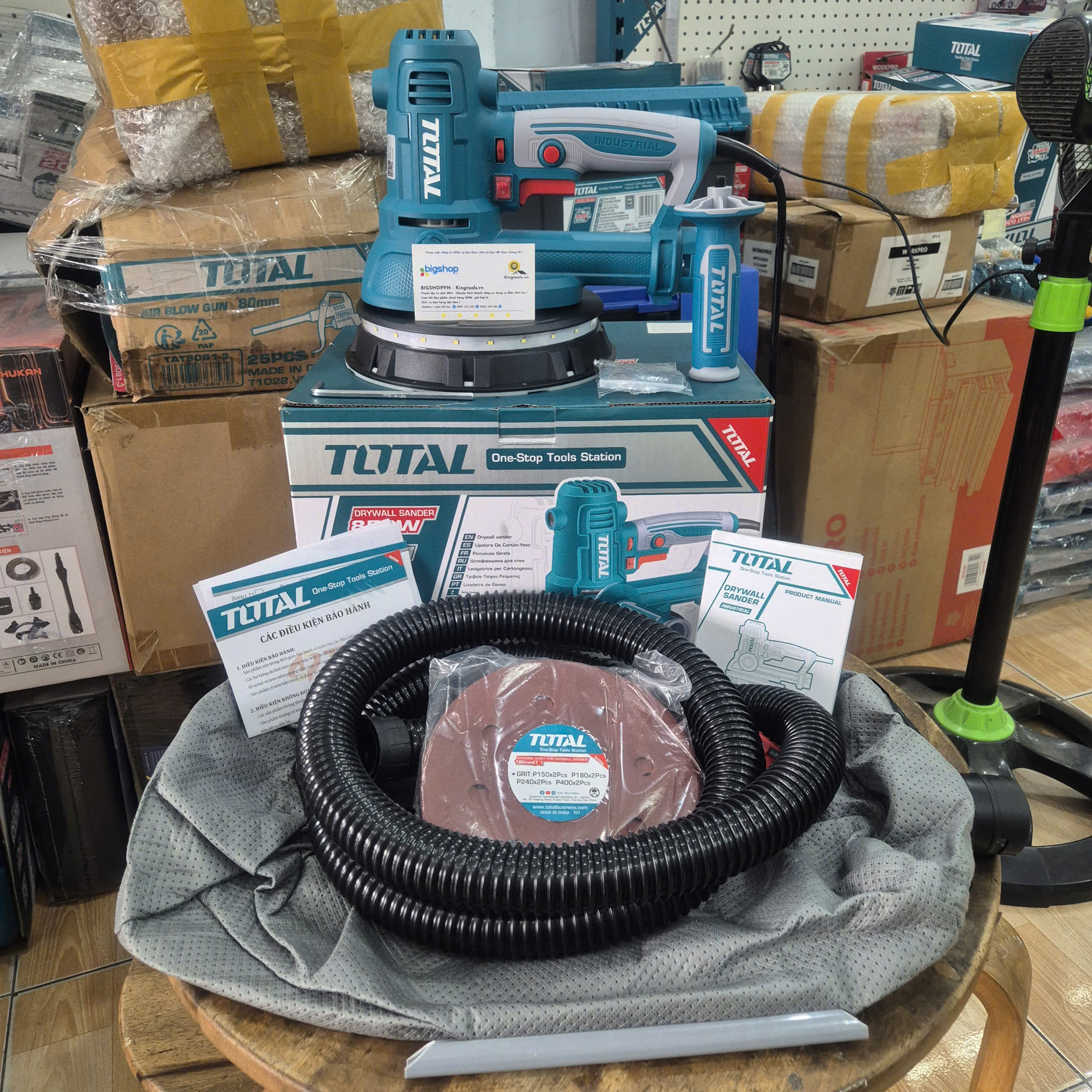 Máy chà tường không bụi TOTAL TDWS10508 (Đường kính 180mm, CS 850W)