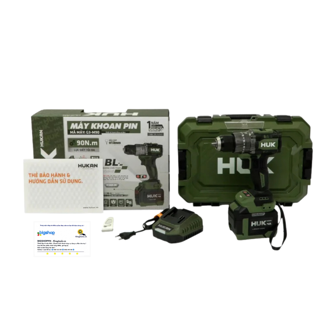 Máy Khoan Pin 3 Chức Năng 13mm HUKAN G3-M90 (Gen 3) – 21V