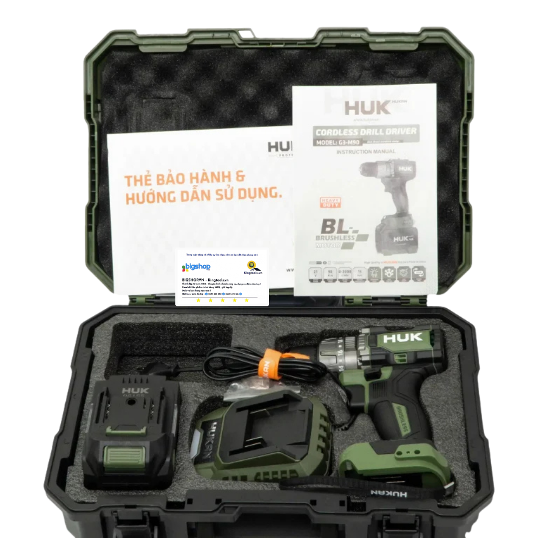 Máy Khoan Pin 3 Chức Năng 13mm HUKAN G3-M90 (Gen 3) – 21V