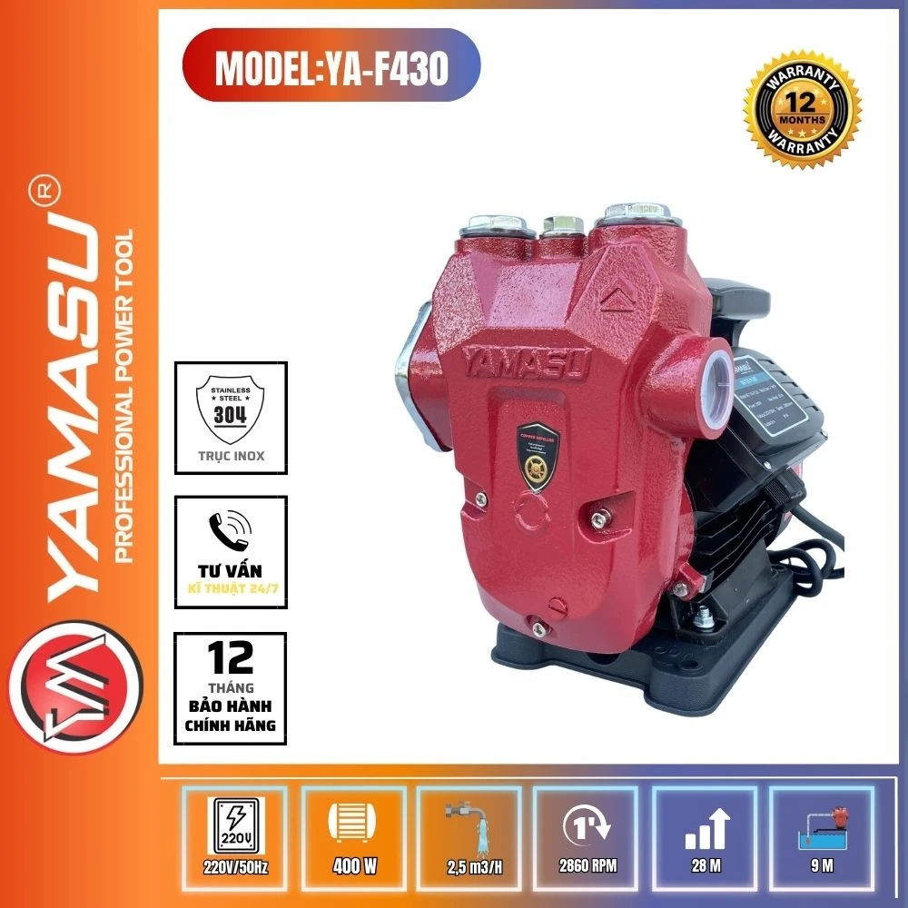 Máy bơm nước chân không YAMASU YA-F430 (Đẩy cao)
