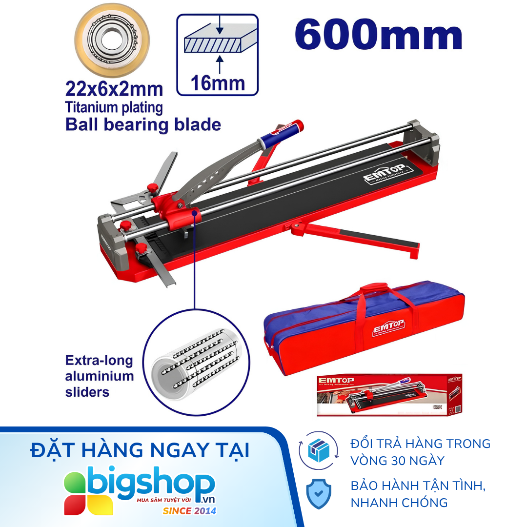 Bàn cắt gạch 600mm EMTOP ETCR6004 (Cắt dày 14mm)