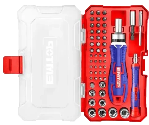 Bộ tua vít EMTOP 55 chi tiết Cr-V, đa năng sửa chữa – EBST05502