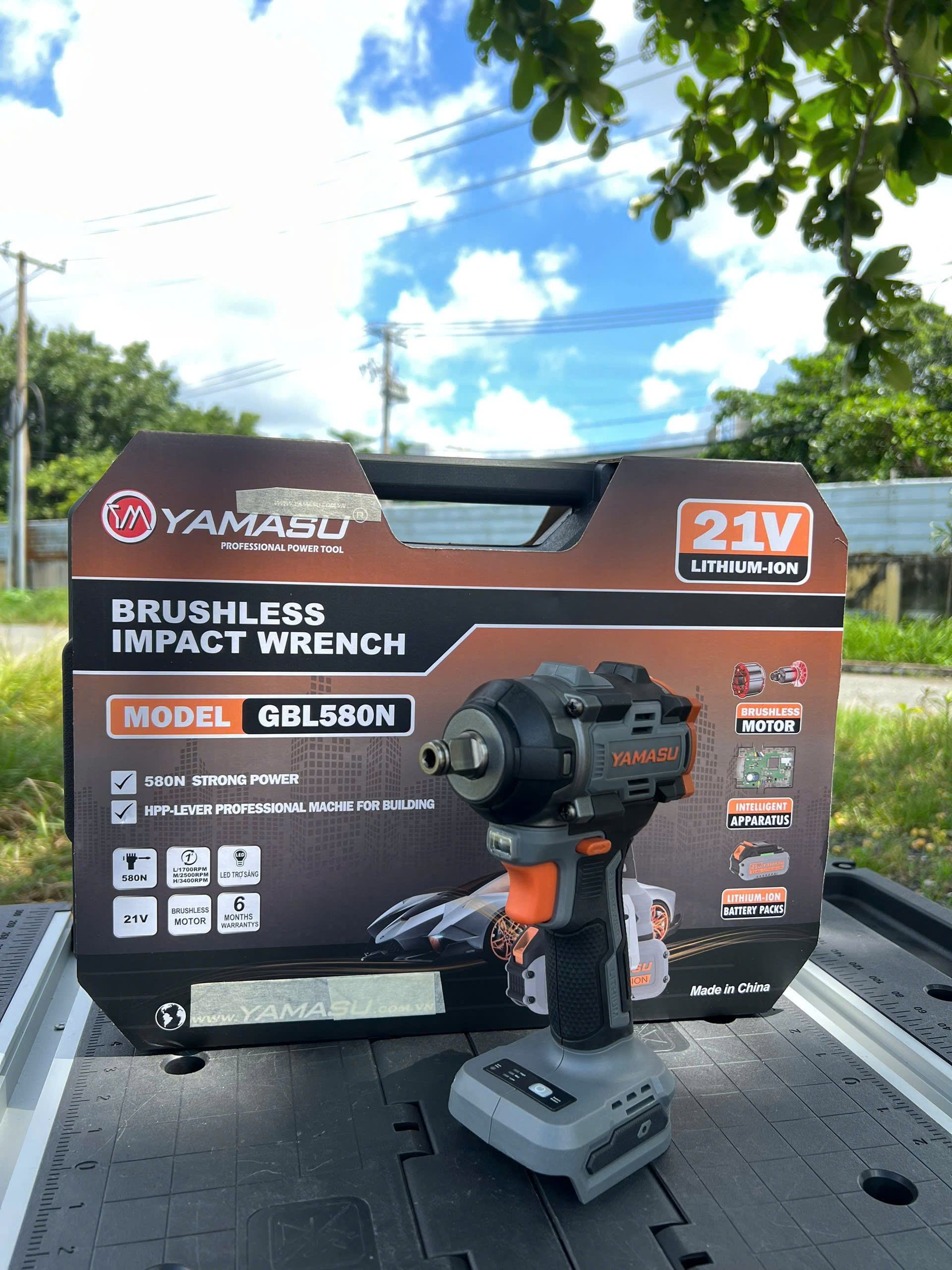 Máy Siết Bu Lông Pin 21V Yamasu GBL-580N (Động Cơ Không Chổi Than)