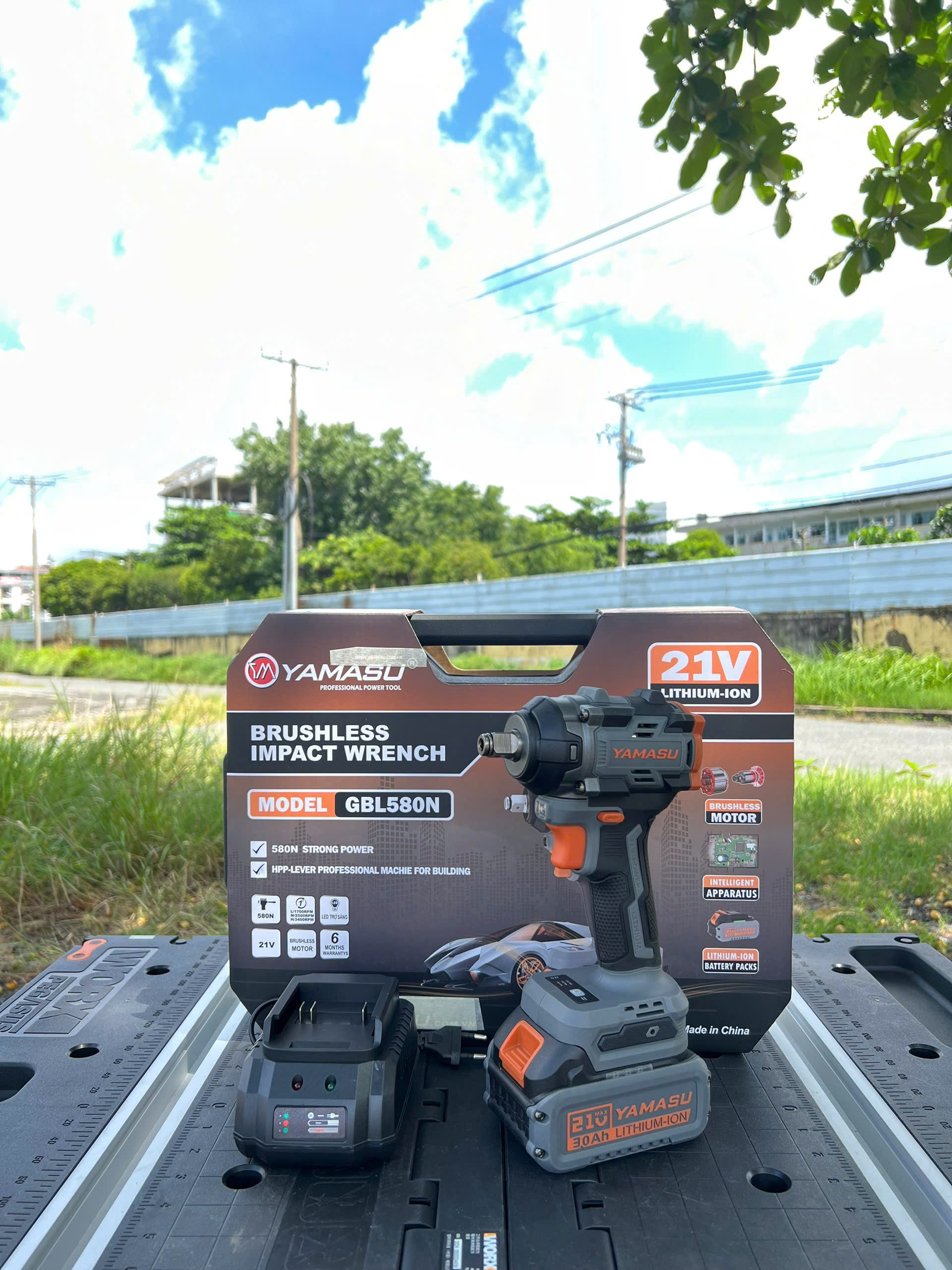 Máy Siết Bu Lông Pin 21V Yamasu GBL-580N (Động Cơ Không Chổi Than)