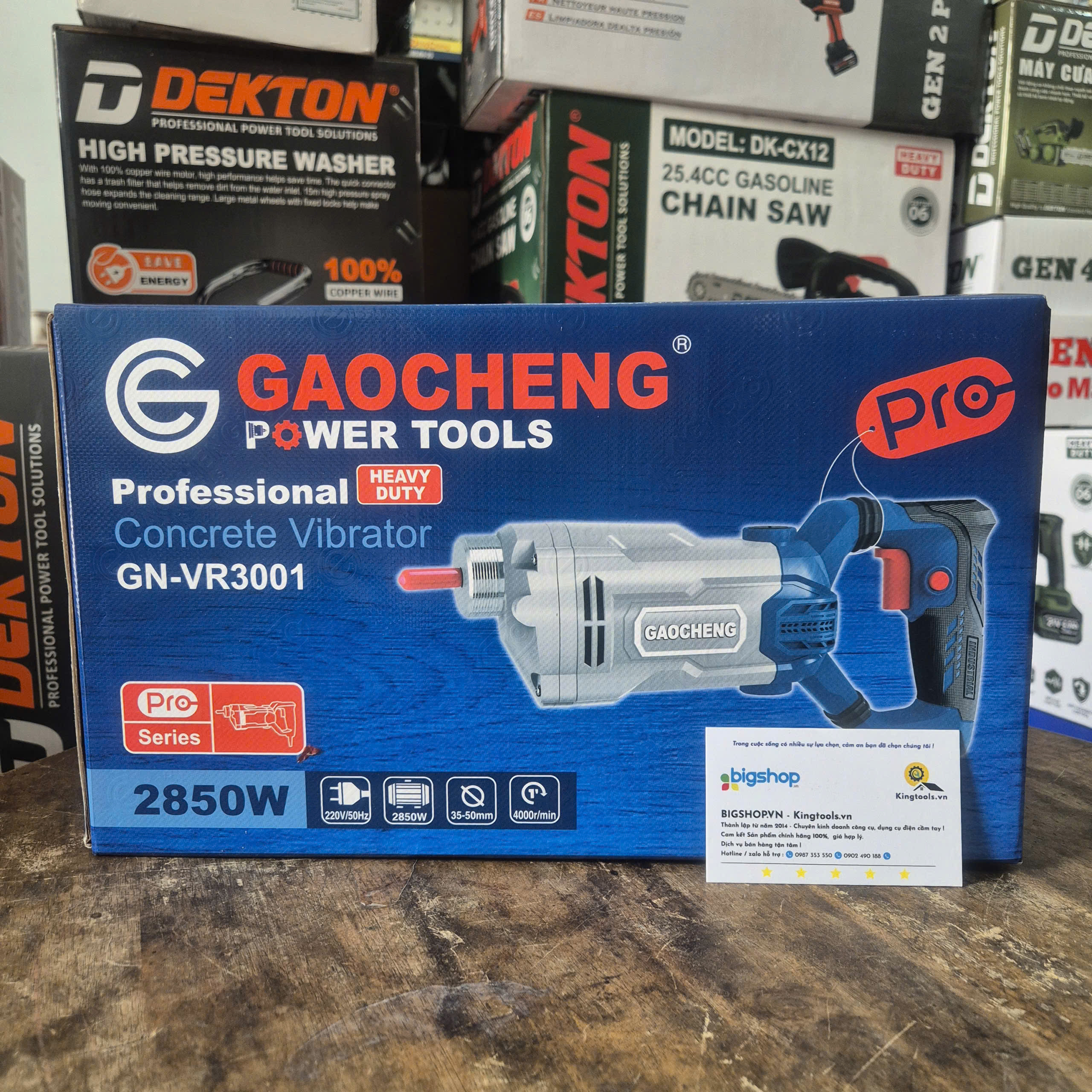 Máy đầm dùi bê tông cầm tay GAOCHENG PRO GN-VR3001 – 2850W