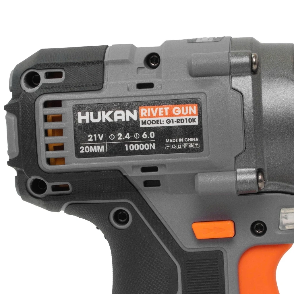Máy rút đinh tán (rive) pin HUKAN G1-RD10K, Không chổi than, Lực rút 10.000N rút tán đinh 2.4 - 6.0mm