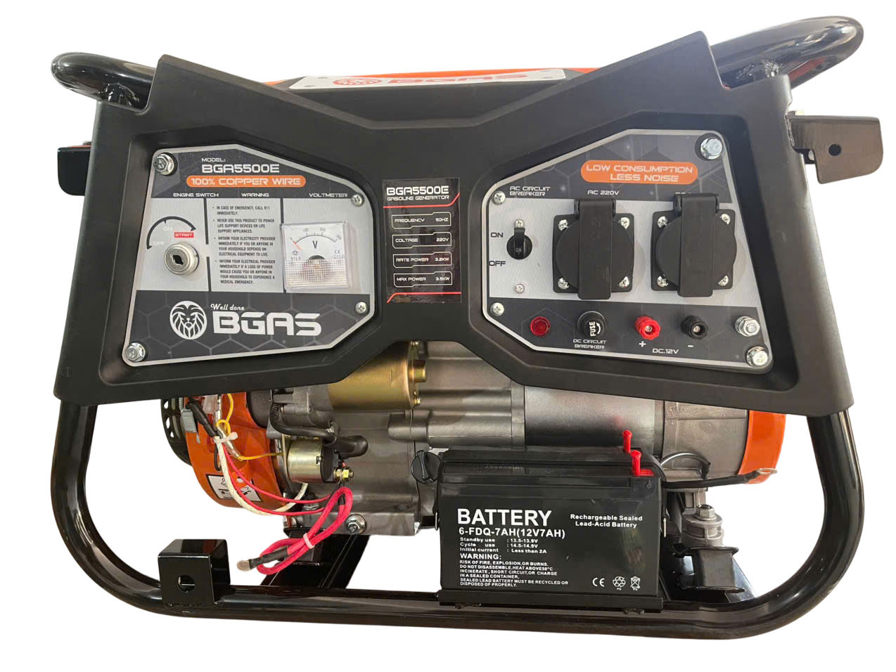  Máy phát điện chạy xăng Bgas BGA5500E