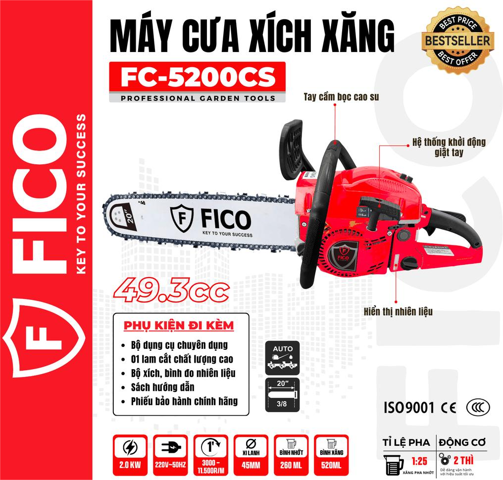 MÁY CƯA XÍCH XĂNG FICO FC-5200CS