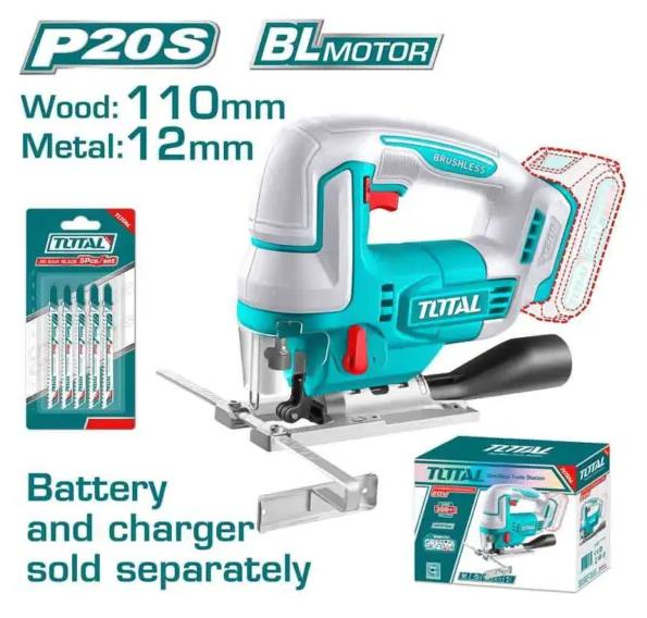 Máy cưa lọng không chổi than dùng pin 20V Total – TJSLI1008