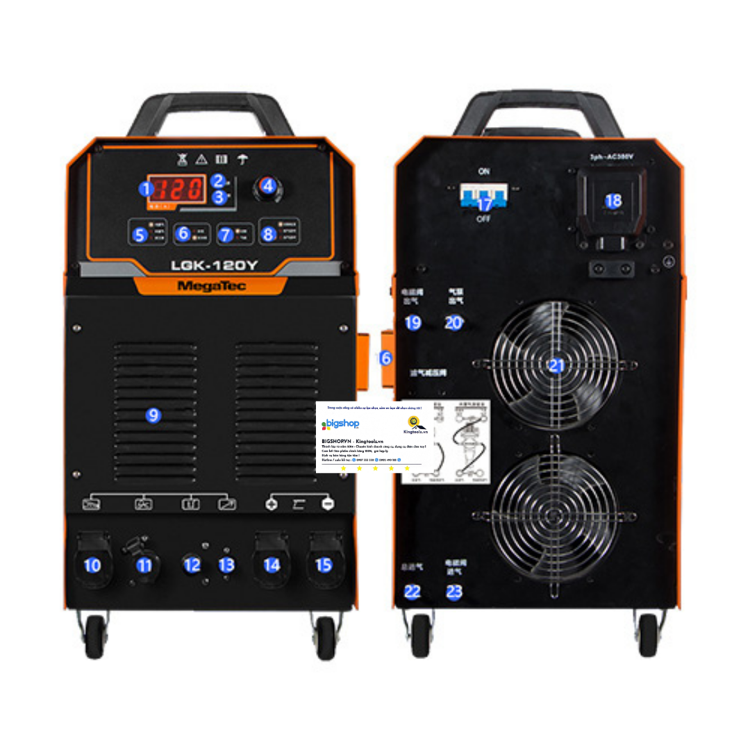 Máy cắt Plasma tích hợp máy nén khí trong 120A Megatec LGK-120Y