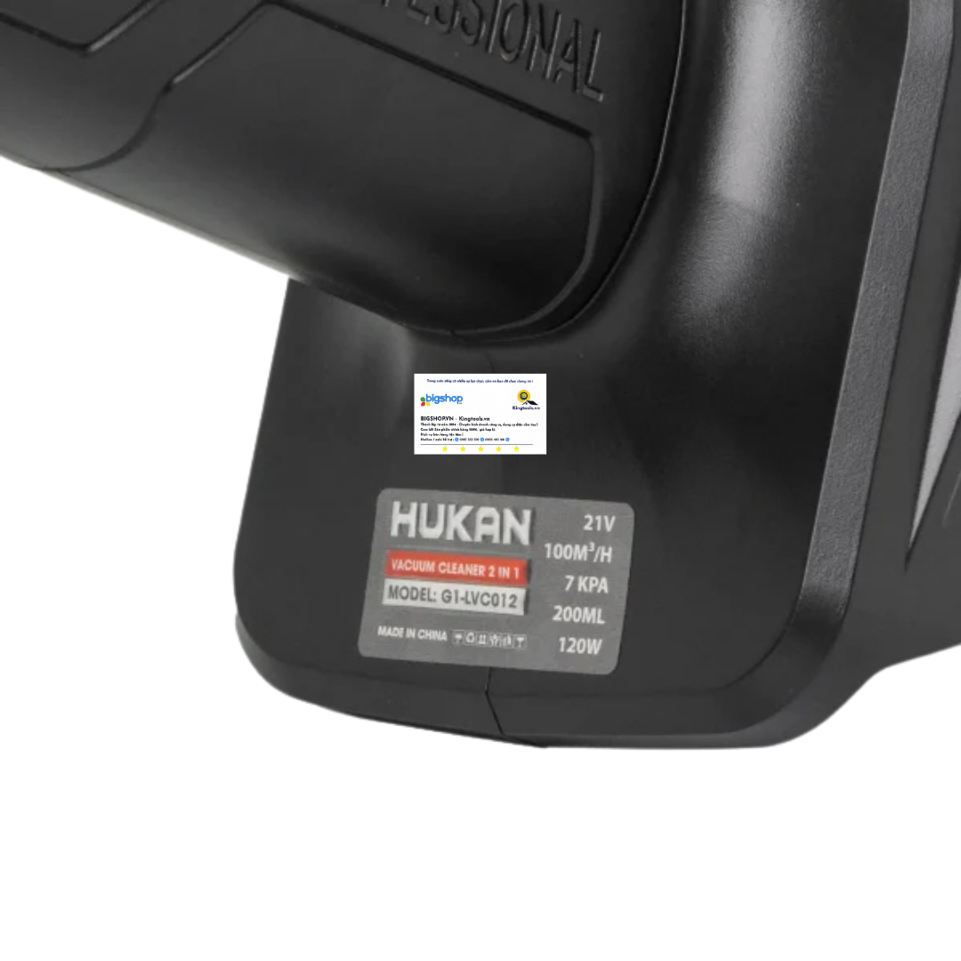 Máy hút thổi bụi dùng pin HUKAN G1-LVC012 (GEN 1) - Thân máy