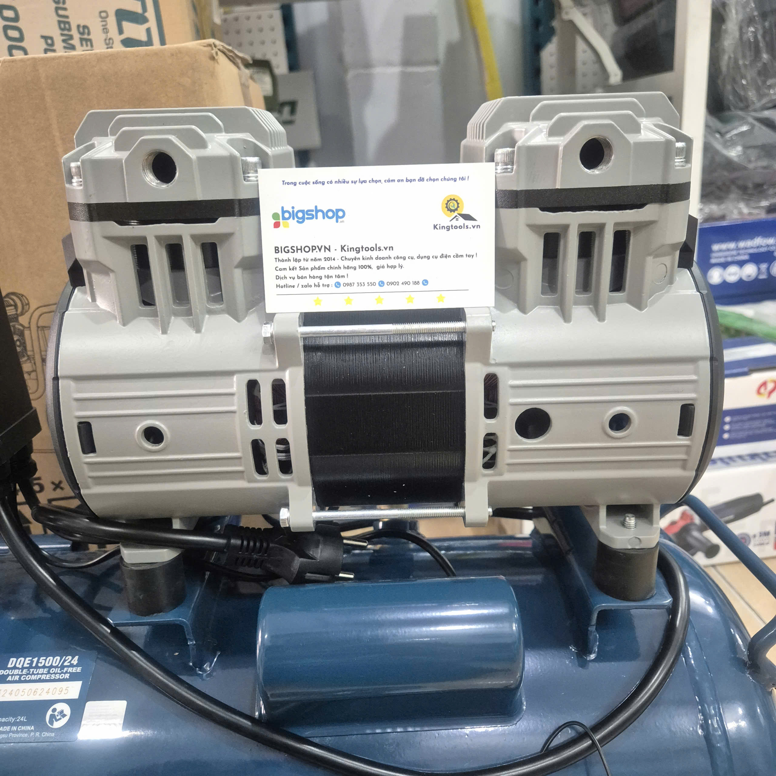 Máy nén khí không dầu 24L DONGCHENG DQE1500/24L - Công suất 1500W