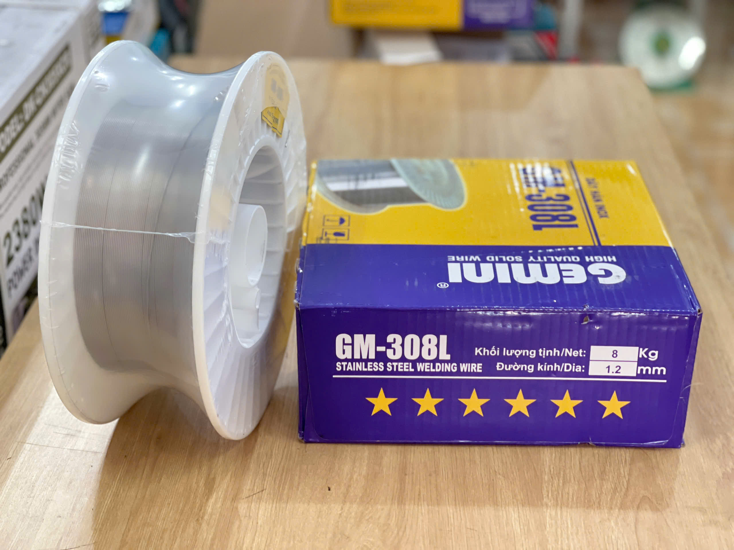 Cuộn dây hàn inox  308 GEMINI 5 -8Kg, đủ size (dùng khí)