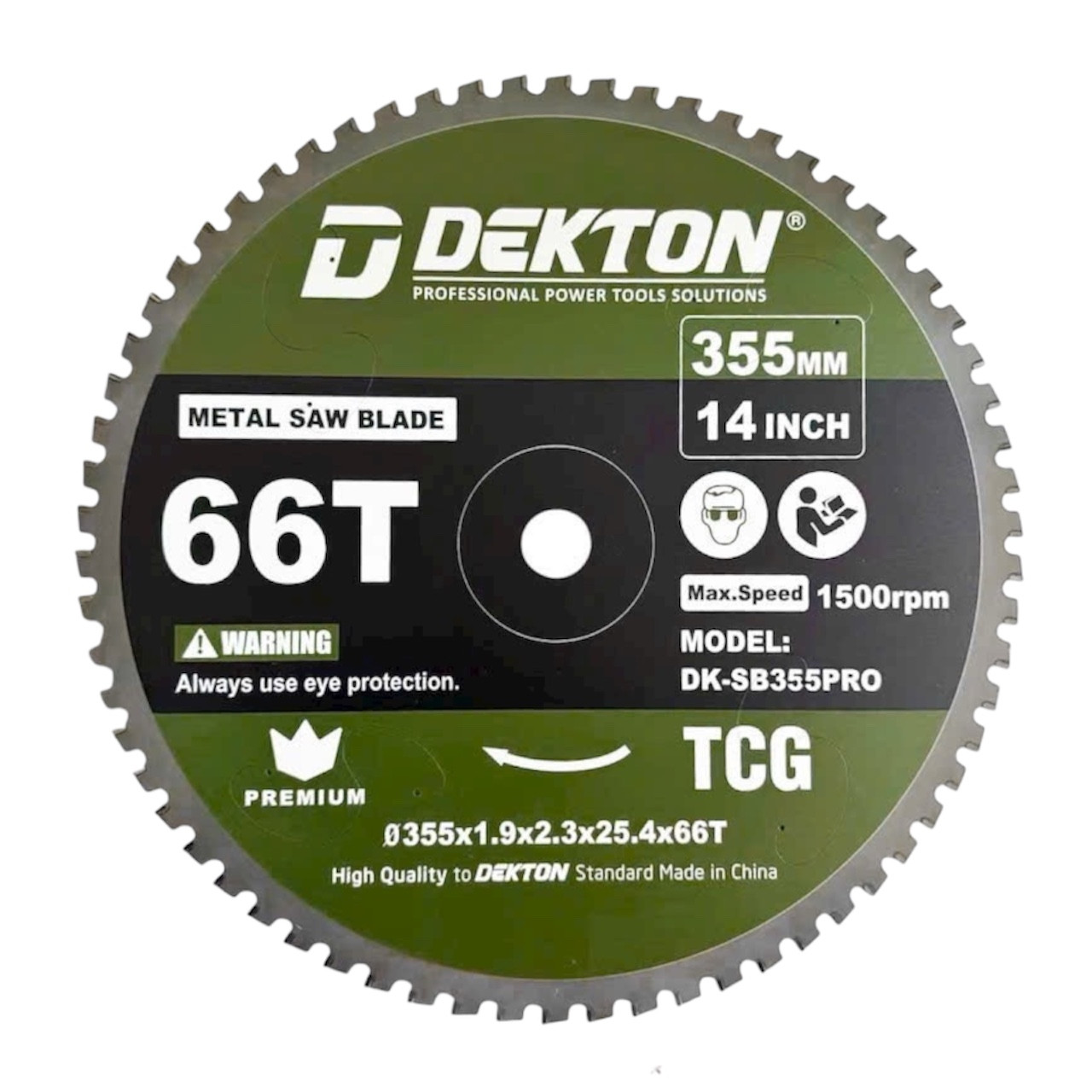 Lưỡi Cắt Hợp Kim Dekton 355mm 66R – DK-SB355PRO | Cắt Sắt Thép Chuyên Dụng