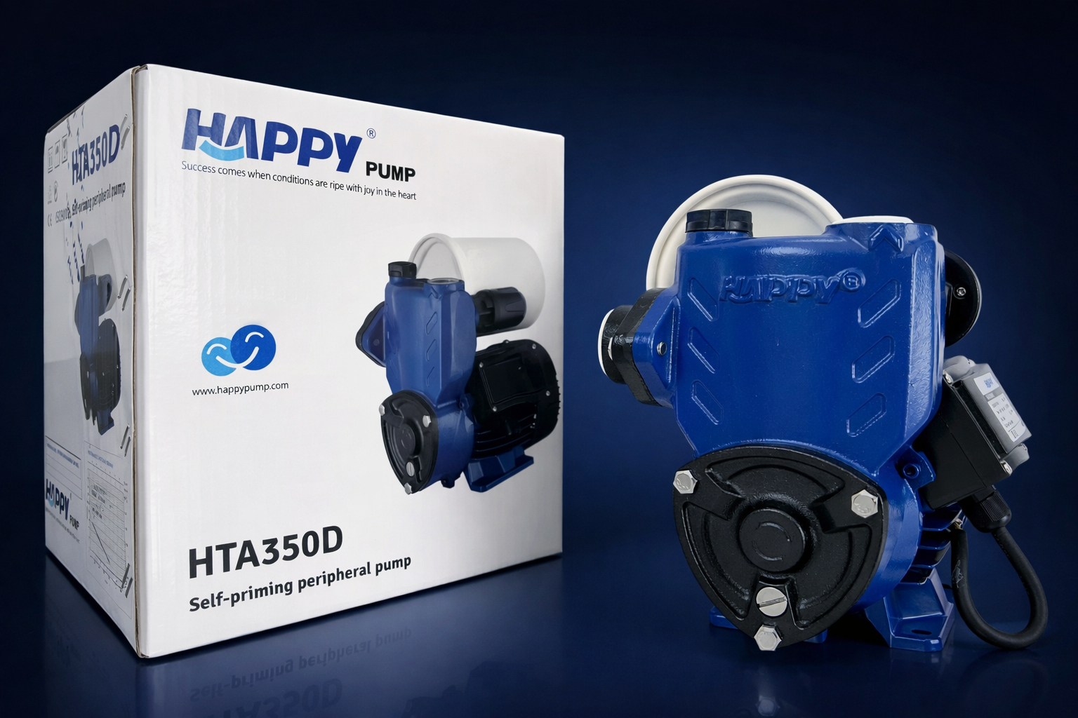 Máy bơm tăng áp 350W Happy HTA350D, cột áp 30m
