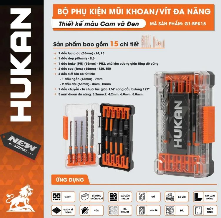 Bộ phụ kiện mũi khoan/vít đa năng G1-BPK015