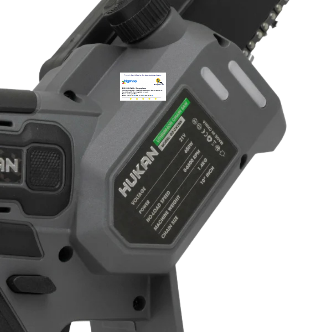 Máy cưa xích dùng pin HUKAN G2-CX10ih (GEN 2) - Lam 10 inch, Thân máy