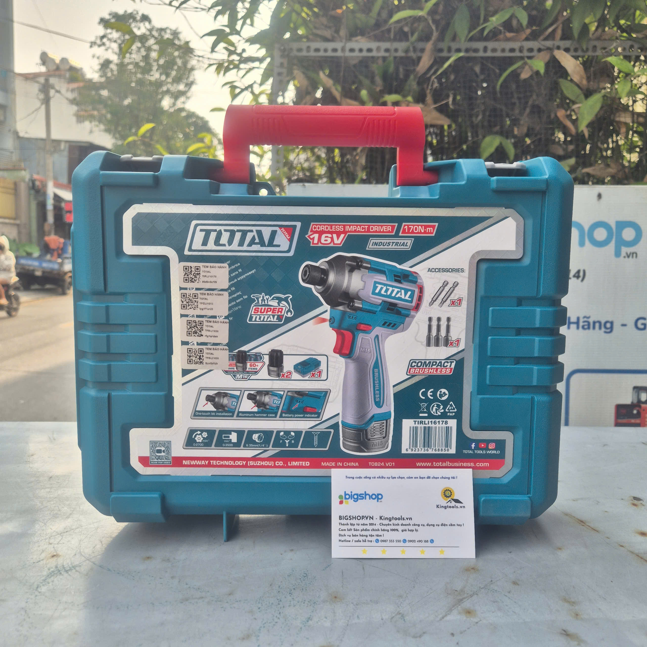 Máy Siết Vít Không Chổi Than TOTAL TIRLI16178 16V – 170Nm, 2 Pin 2.0Ah, Chính Hãng