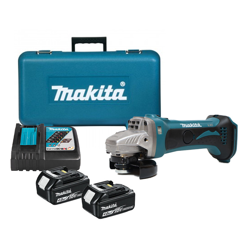 Máy Mài Góc Chạy Pin Makita DGA402RME 18V (100mm)  ( 2 pin 4ah, sạc) 