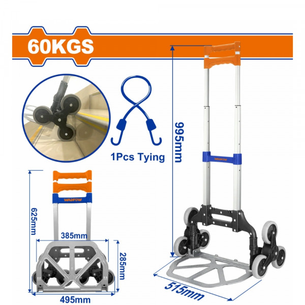 Xe kéo hàng 6 bánh Wadfow WWB6A06 60kg