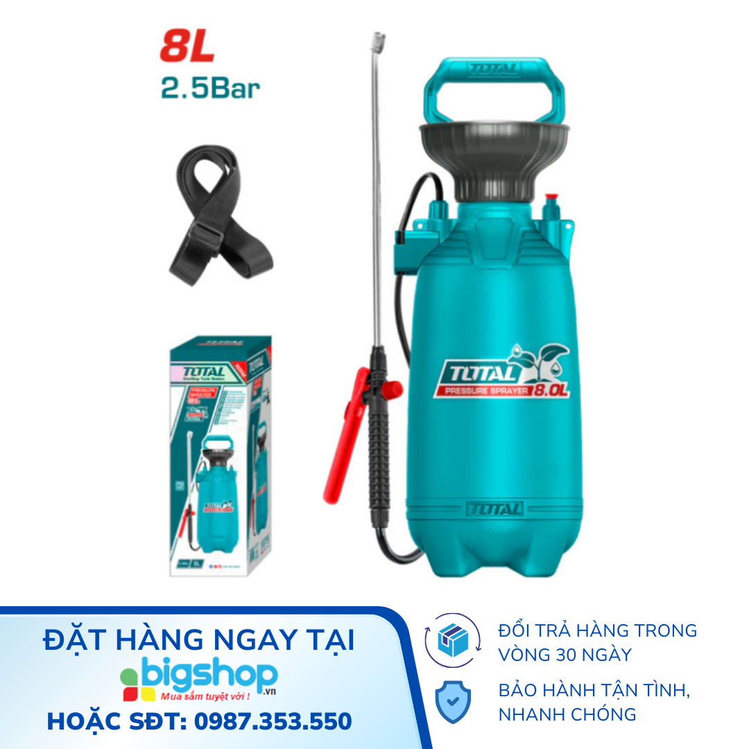 Bình xịt nước 8 lít Total THSPP30802 2.5Bar