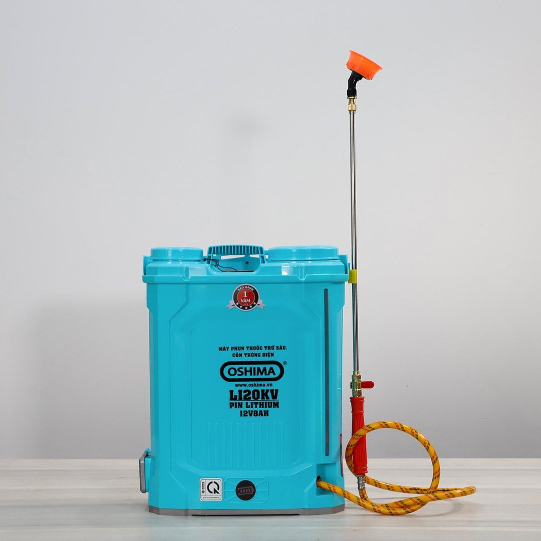 Máy phun thuốc trừ sâu, côn trùng điện OSHIMA Li20KV Xanh Pin lithium 12V8Ah