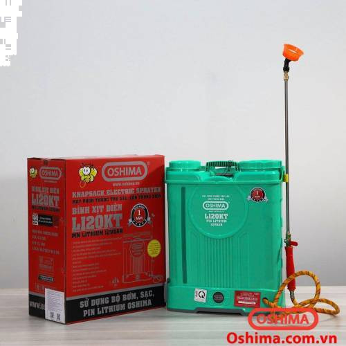  Máy phun thuốc trừ sâu, côn trùng điện OSHIMA Li20K-2pin Pin lithium 12V8Ah