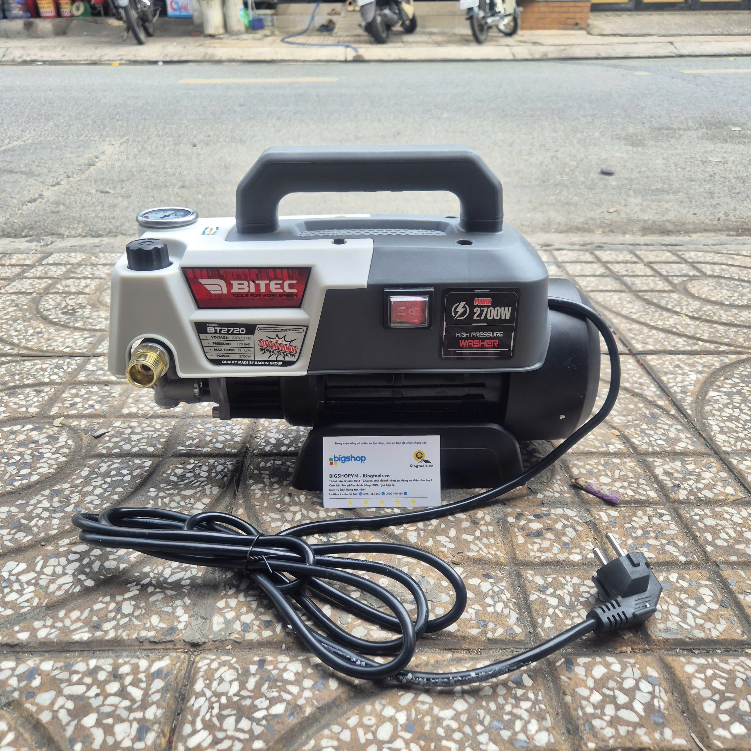 Máy xịt rửa Bitec BT2720, CS 2700W, 120Bar