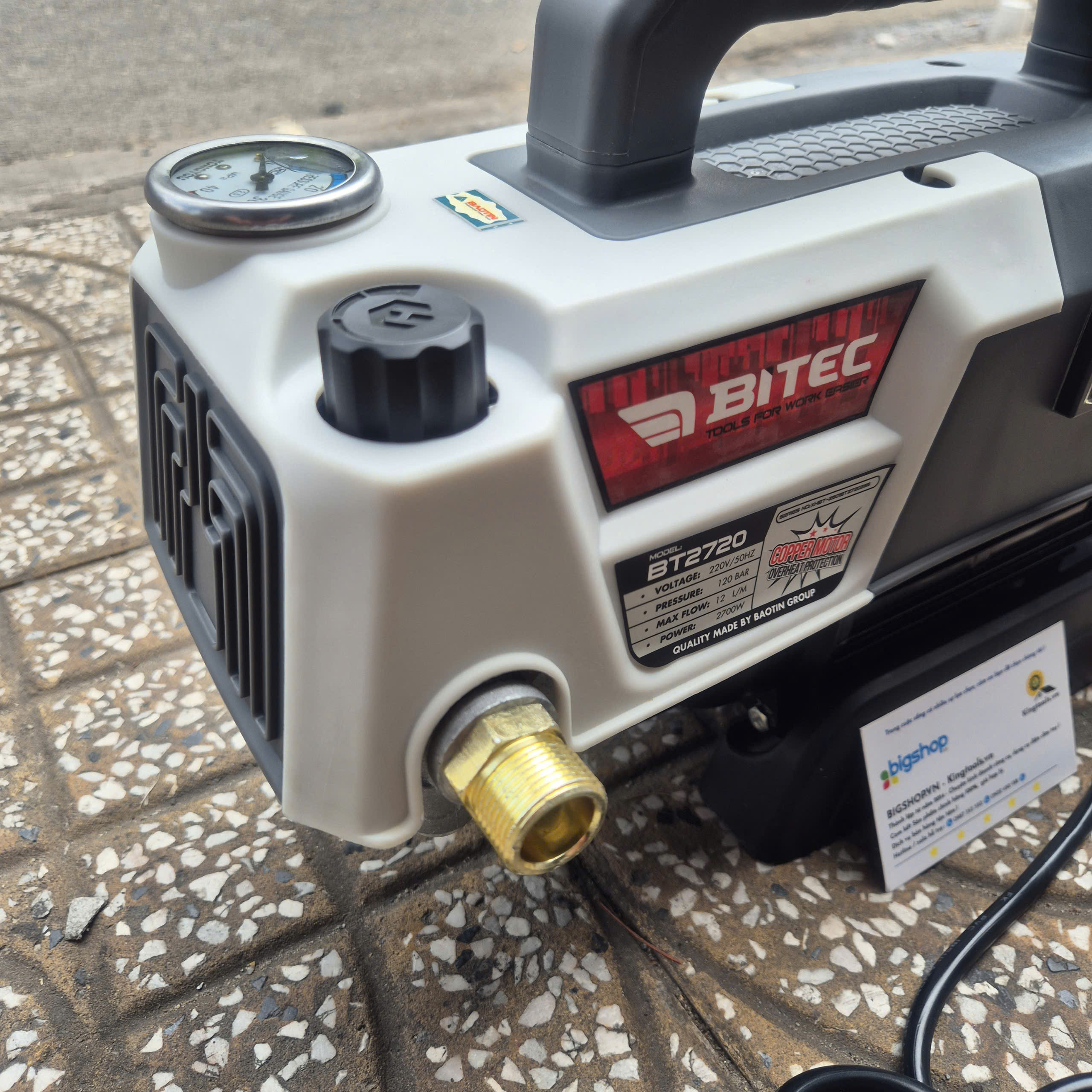 Máy xịt rửa Bitec BT2720, CS 2700W, 120Bar