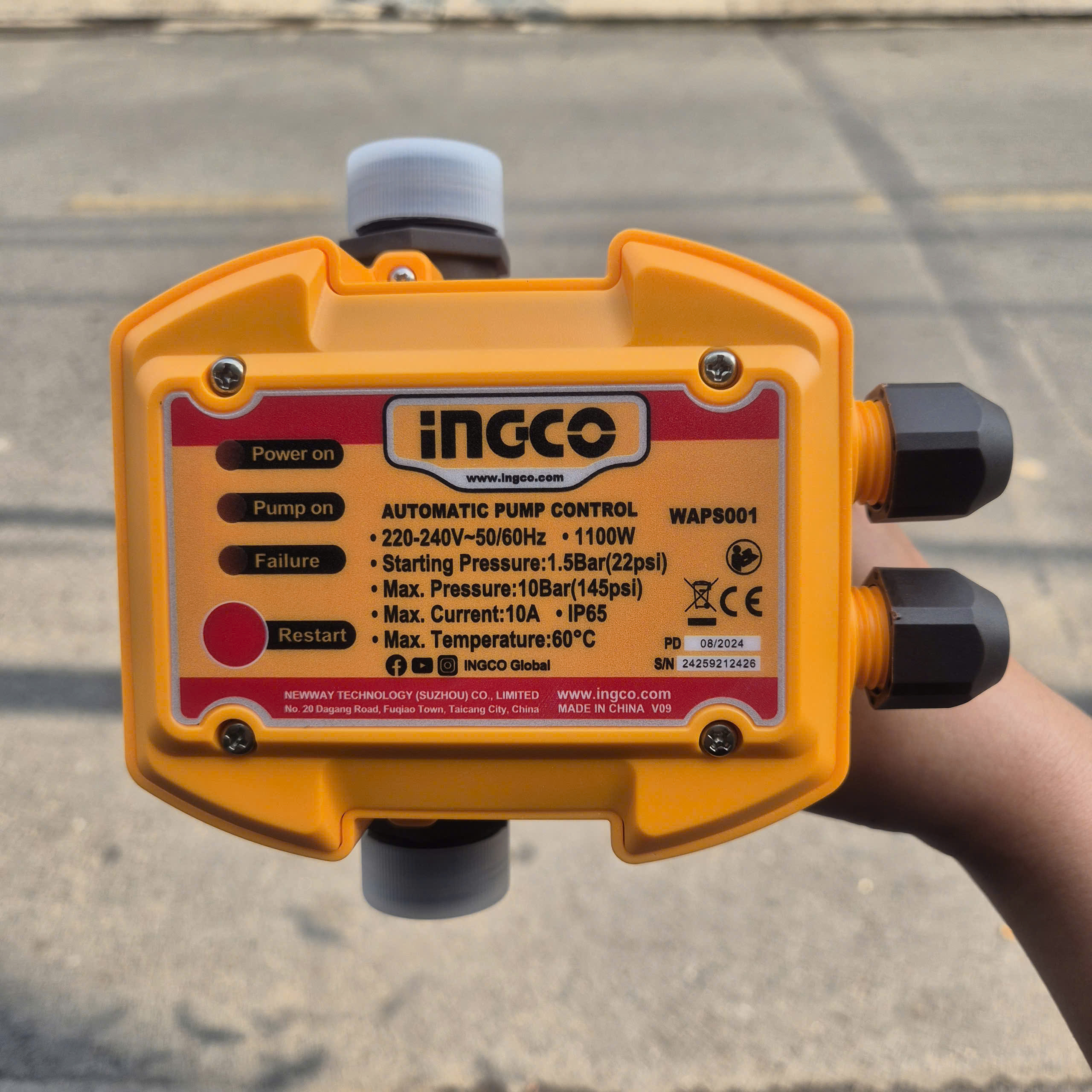 Máy Rờ Le Bơm Nước Tự Động Bằng Áp Suất INGCO WAPS001