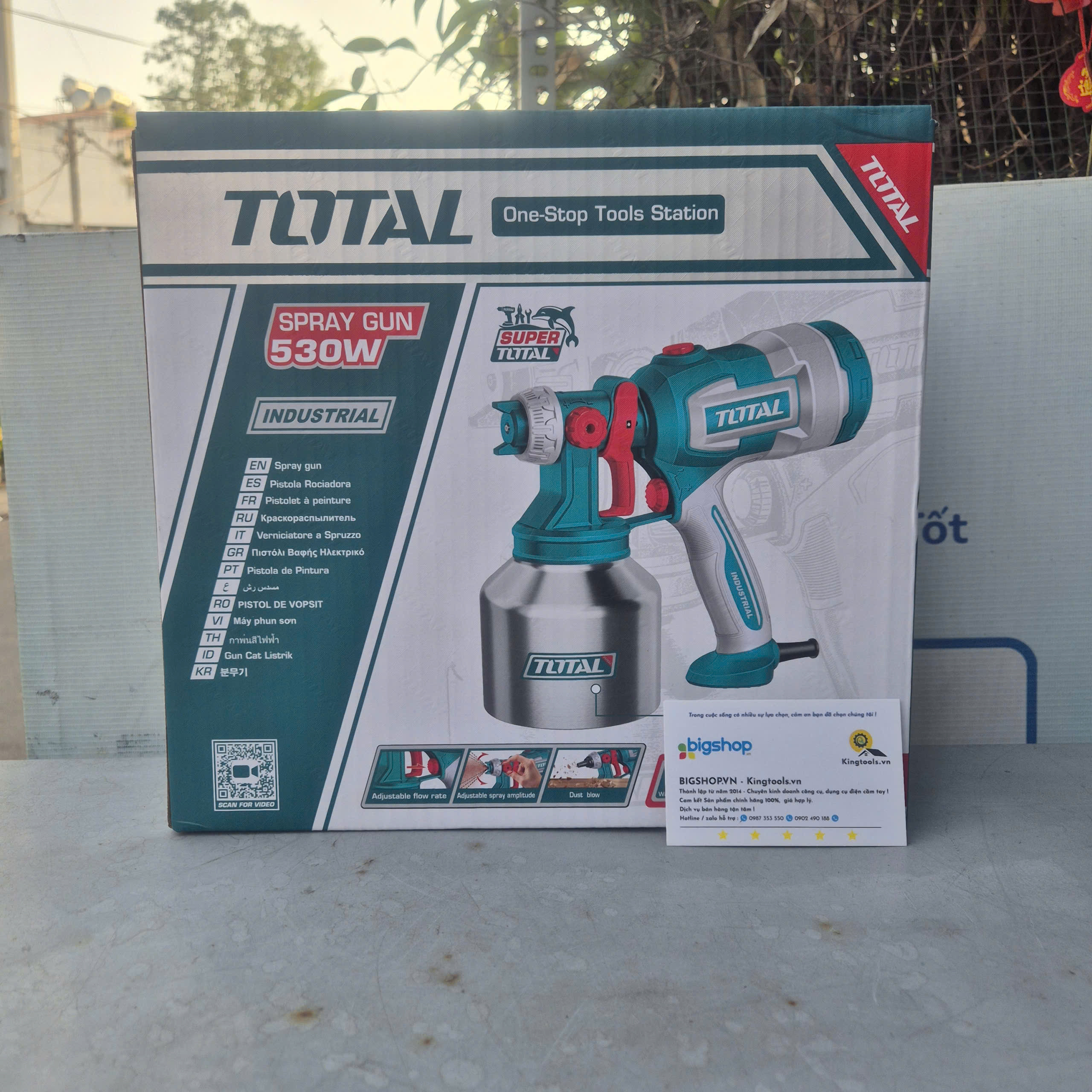 Máy Phun Sơn TOTAL TT45061 (CS 530W, bình 1000ml)