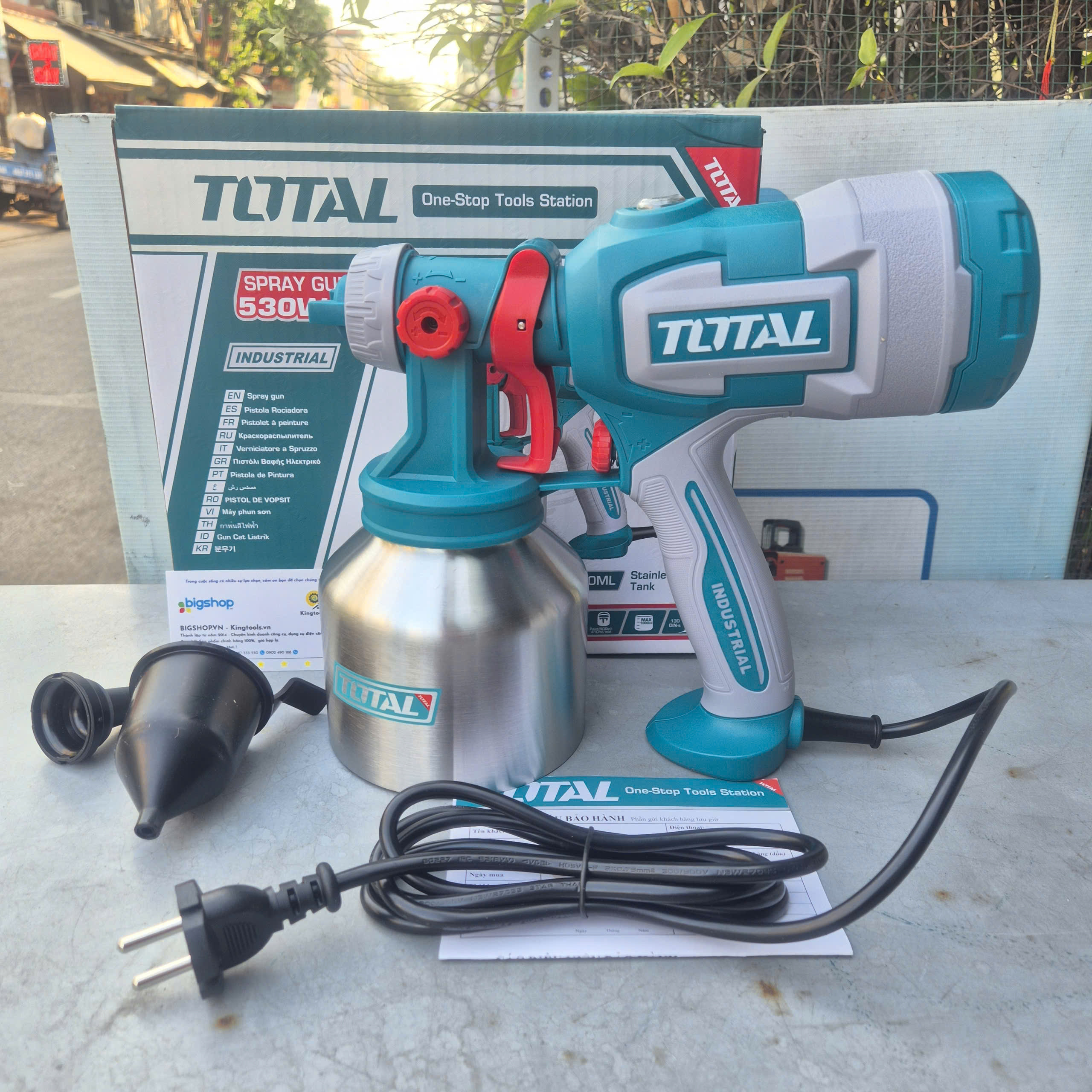 Máy Phun Sơn TOTAL TT45061 (CS 530W, bình 1000ml)