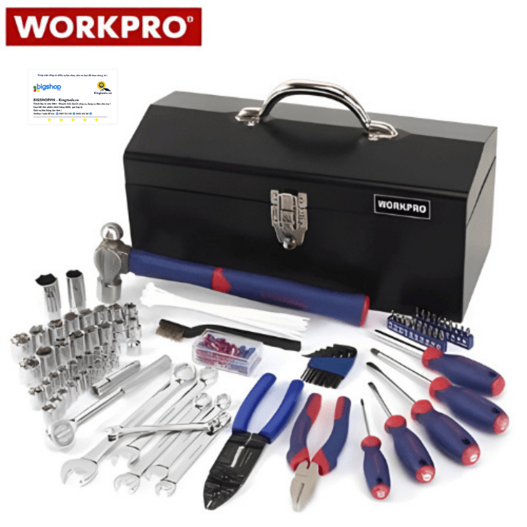 Bộ công cụ cơ khí các loại có hộp đựng (1 SET = 160 cái) Workpro WP009027
