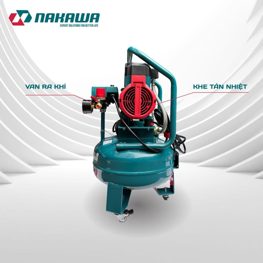Máy nén khí không dầu, tốc nhanh, siêu êm NK-18H16T - 16 lít