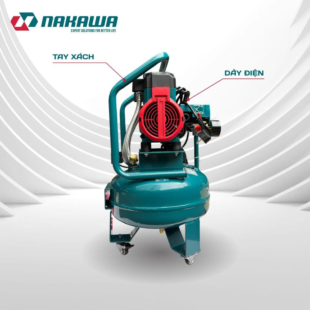 Máy nén khí không dầu, tốc nhanh, siêu êm NK-18H16T - 16 lít