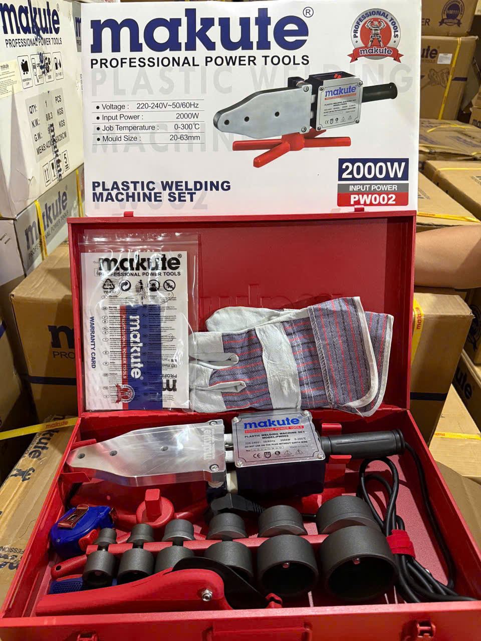 Máy hàn ống nhựa Makute PW002, 2000W, 63mm