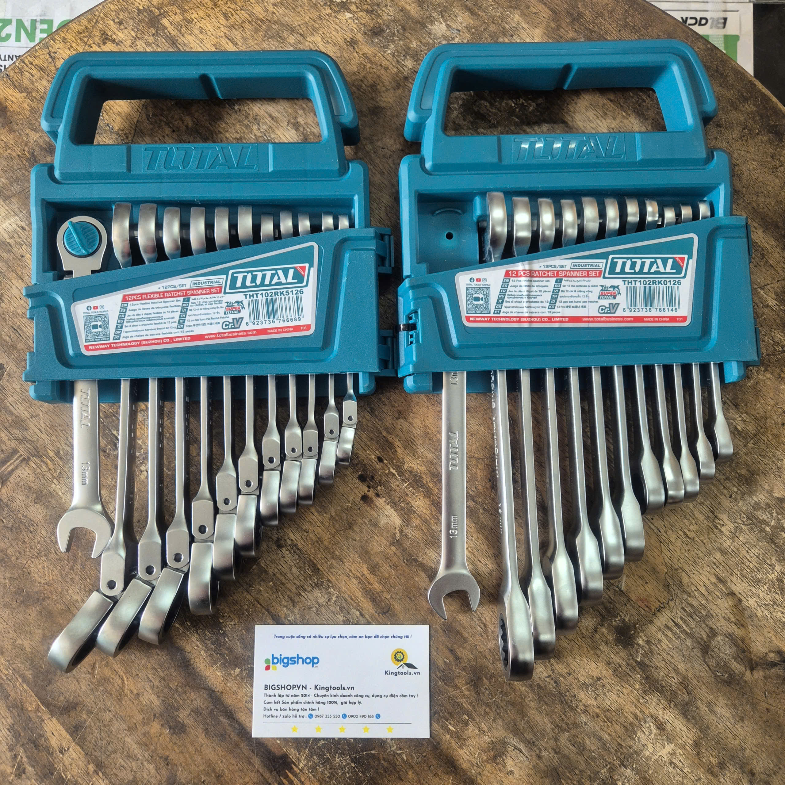 Bộ 24 cờ lê miệng vòng xoay chiều 8-19mm TOTAL THT103RK246