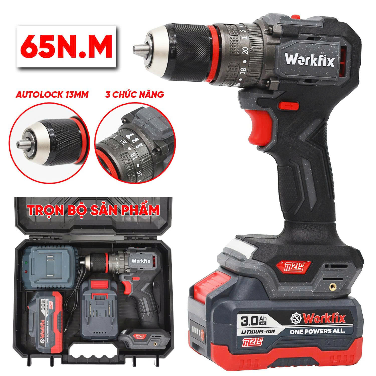 Máy Khoan Pin Workfix WF-ID1365F