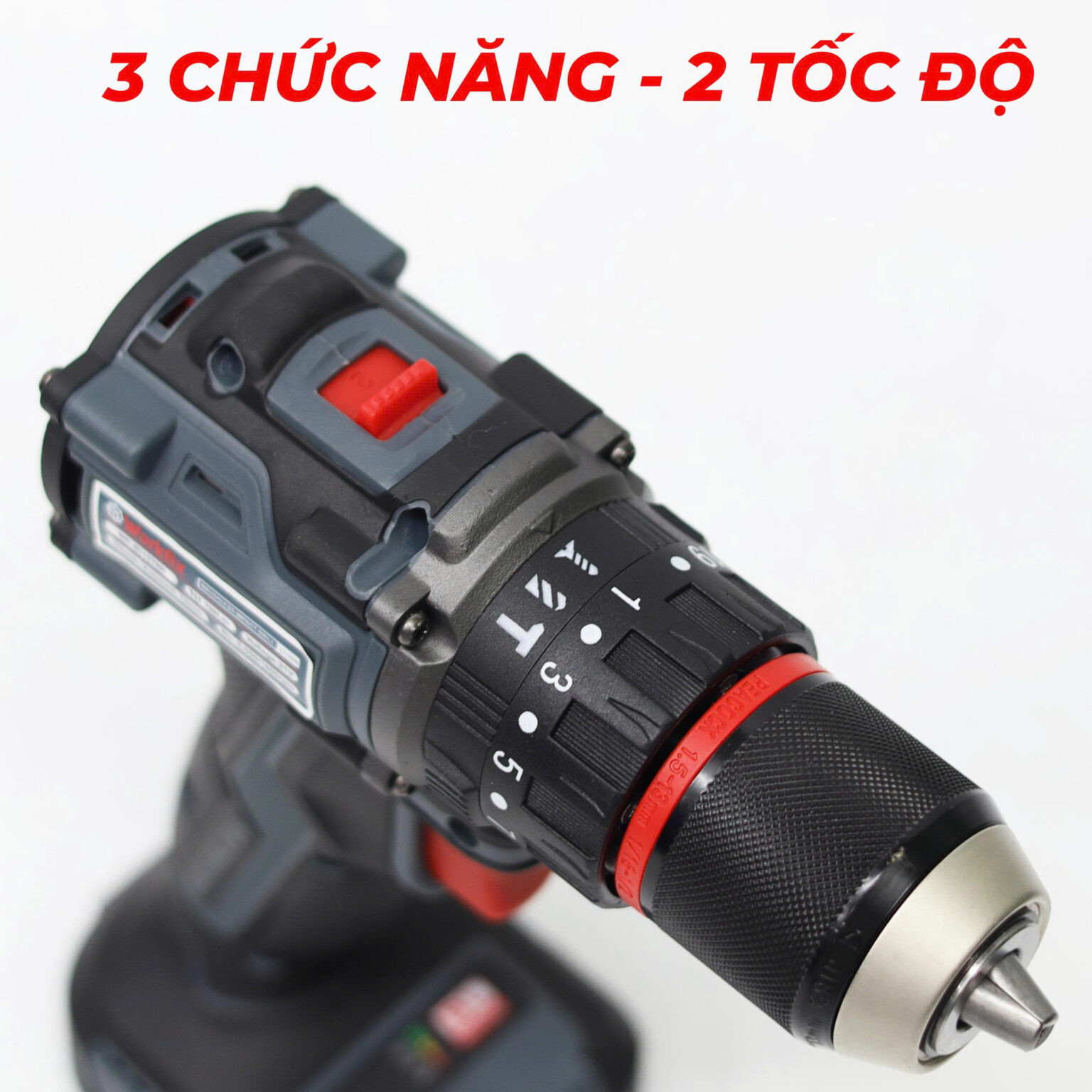 Máy khoan pin 13mm Workfix WF-ID1370BL Lực siết 70N.m Autolock Không chổi than – Bộ 2 Pin 10Cell – Chân pin phổ thông Makita