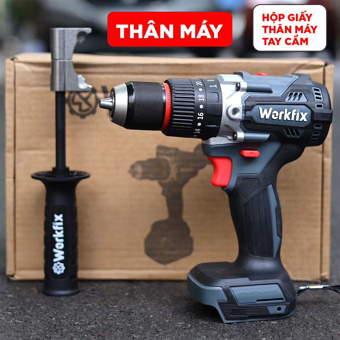 Máy Khoan Tường 13mm WORKFIX WF-ID1395BL – KHÔNG CHỔI THAN – Chuyên Khoan Tường, Khoan Rút Lõi, Bắt Vít