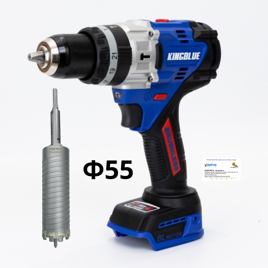 Máy Khoan 3 Chức Năng 18V KINGBLUE K18QES (Thân máy và mũi khoan)