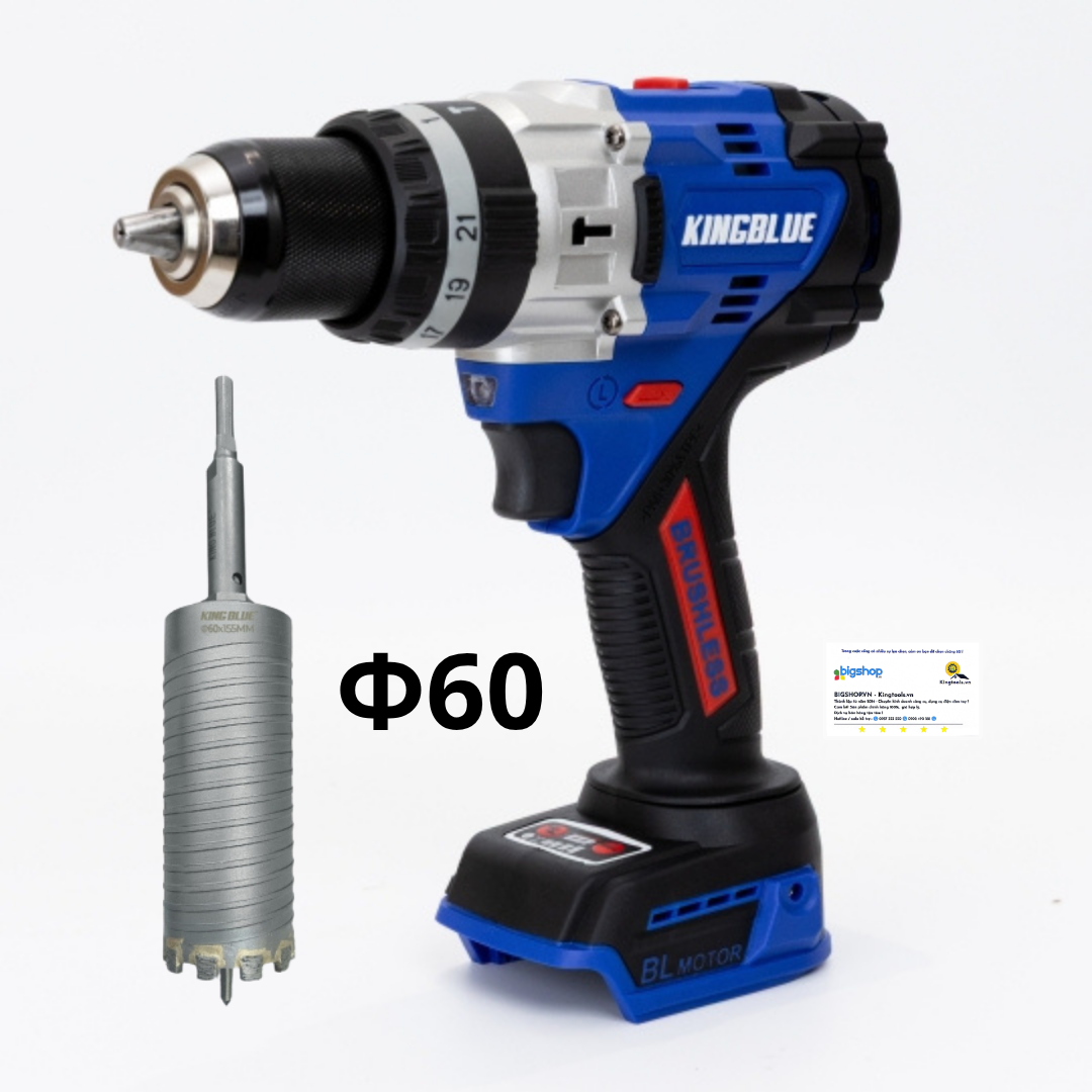 Máy Khoan 3 Chức Năng 18V KINGBLUE K18QES (Thân máy và mũi khoan)