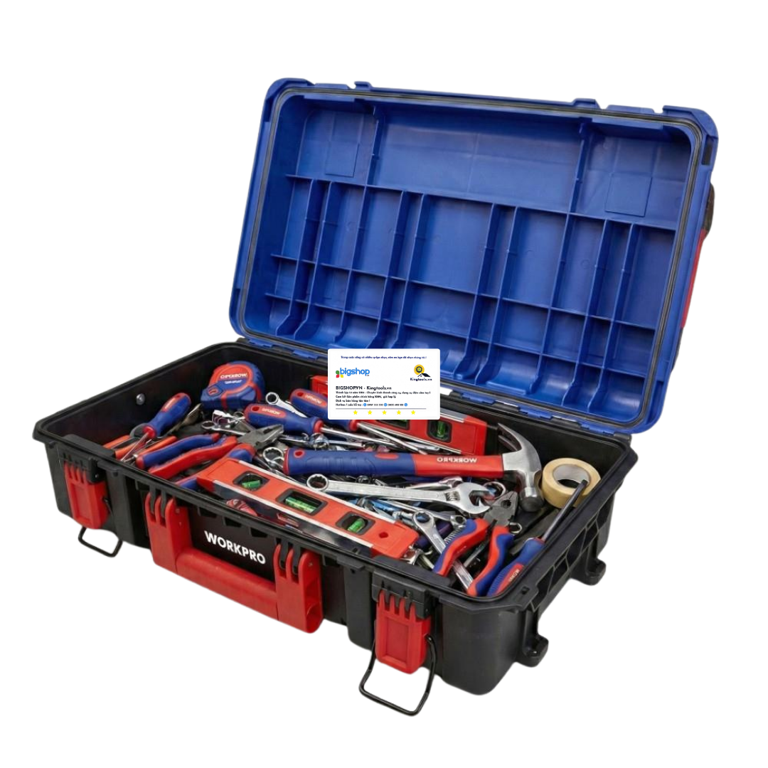 Hộp đựng dụng cụ bằng nhựa, có thể xếp chồng Workpro WP283030