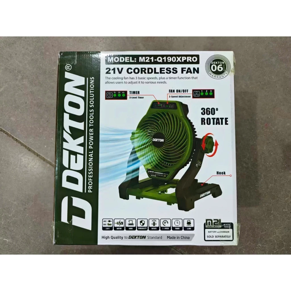 Quạt làm mát dùng pin 21V DEKTON M21-Q190XPRO (Thân máy)